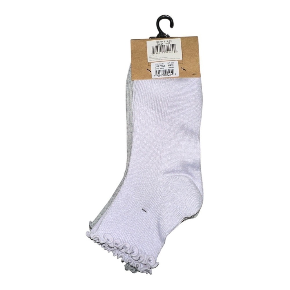 Steve Madden Butterfly Ruffle Womens Crew Socks, Size 5-10 - Picture 4 of 5